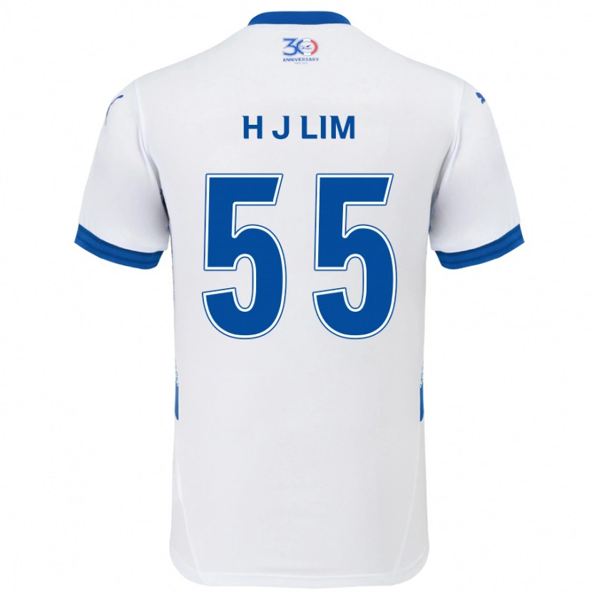 Danxen Kinder Ji-Hoon Lim #55 Königsblau Weiß Auswärtstrikot Trikot 2025/26 T-Shirt Schweiz