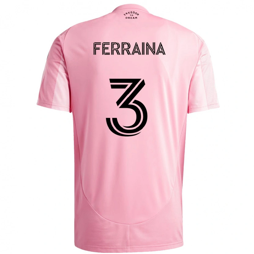 Danxen Herren Giovanni Ferraina #3 Schwarz Rosa Heimtrikot Trikot 2025/26 T-Shirt Schweiz