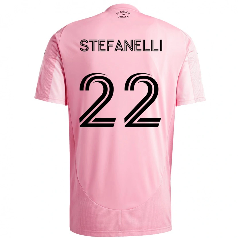 Danxen Herren Nicolás Stefanelli #22 Schwarz Rosa Heimtrikot Trikot 2025/26 T-Shirt Schweiz