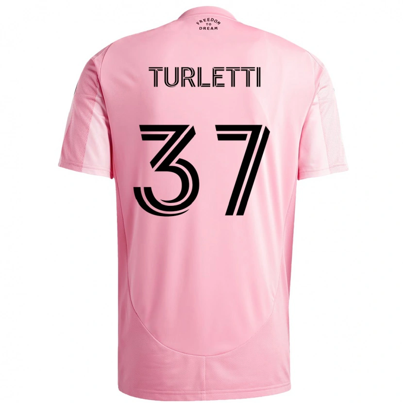 Danxen Herren Mateo Turletti #37 Rosa Schwarz Heimtrikot Trikot 2025/26 T-Shirt Schweiz