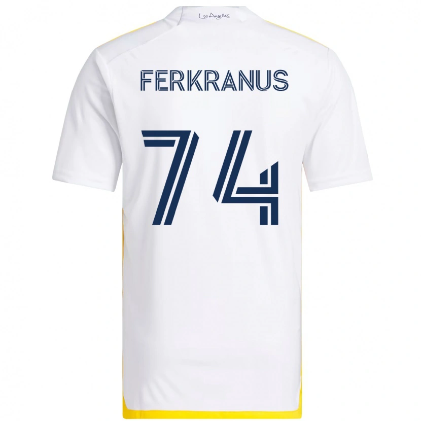 Danxen Herren Marcus Ferkranus #74 Weiß Gelb Heimtrikot Trikot 2025/26 T-Shirt Schweiz