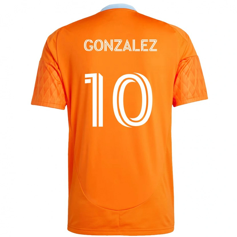 Danxen Herren Yair González #10 Orange Weiß Heimtrikot Trikot 2025/26 T-Shirt Schweiz