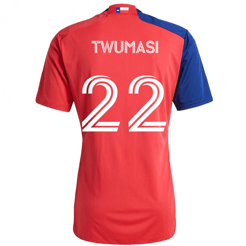 Danxen Herren Ema Twumasi #22 Hellblau Rot Heimtrikot Trikot 2025/26 T-Shirt Schweiz