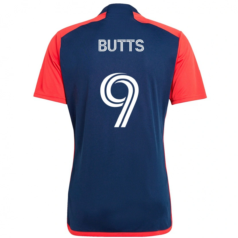 Danxen Herren Liam Butts #9 Blau Rot Heimtrikot Trikot 2025/26 T-Shirt Schweiz