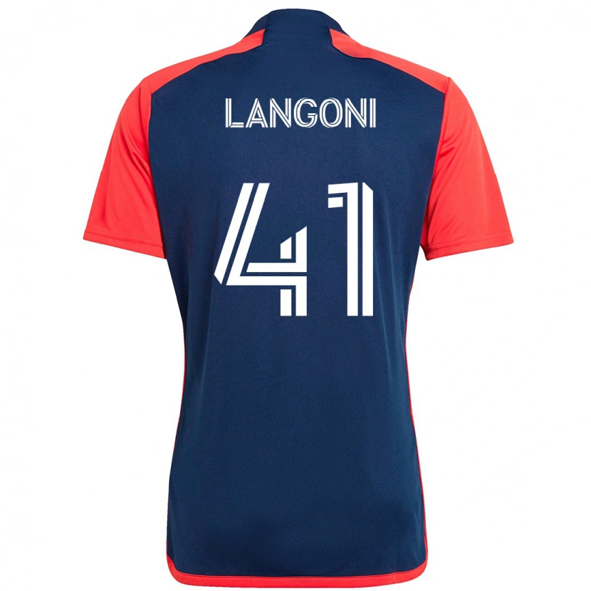 Danxen Herren Luca Langoni #41 Blau Rot Heimtrikot Trikot 2025/26 T-Shirt Schweiz