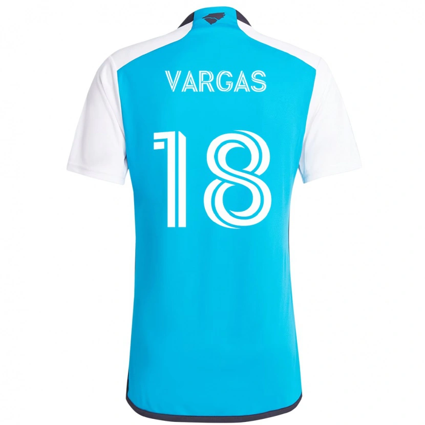 Danxen Herren Kerwin Vargas #18 Himmelblau Weiß Heimtrikot Trikot 2025/26 T-Shirt Schweiz