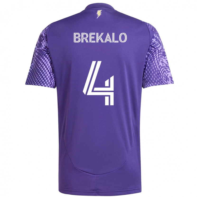 Danxen Herren David Brekalo #4 Weiß Lila Heimtrikot Trikot 2025/26 T-Shirt Schweiz