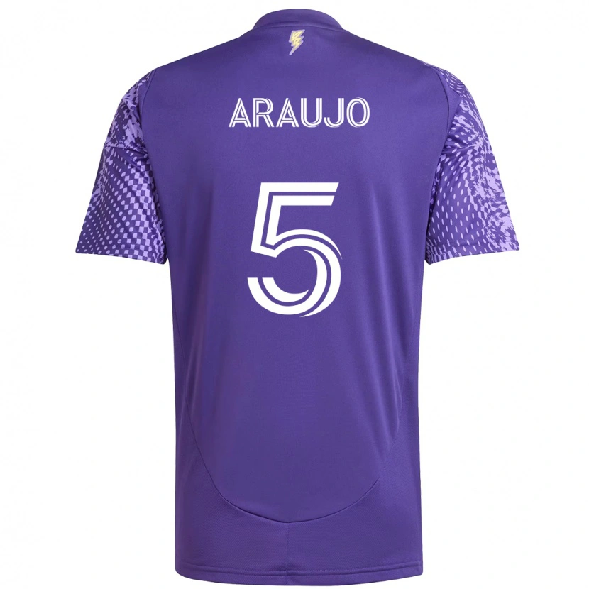 Danxen Herren César Araújo #5 Weiß Lila Heimtrikot Trikot 2025/26 T-Shirt Schweiz