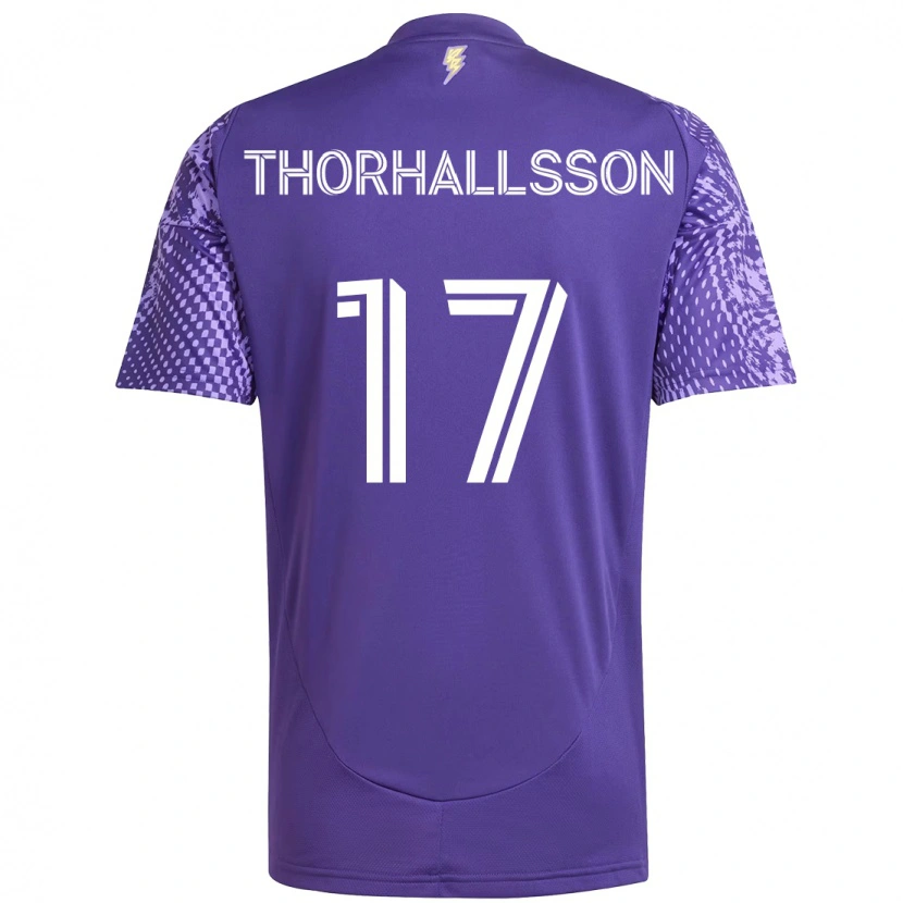 Danxen Herren Dagur Dan Thórhallsson #17 Weiß Lila Heimtrikot Trikot 2025/26 T-Shirt Schweiz