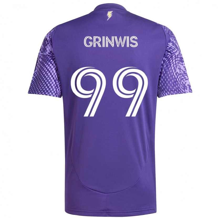 Danxen Herren Adam Grinwis #99 Weiß Lila Heimtrikot Trikot 2025/26 T-Shirt Schweiz