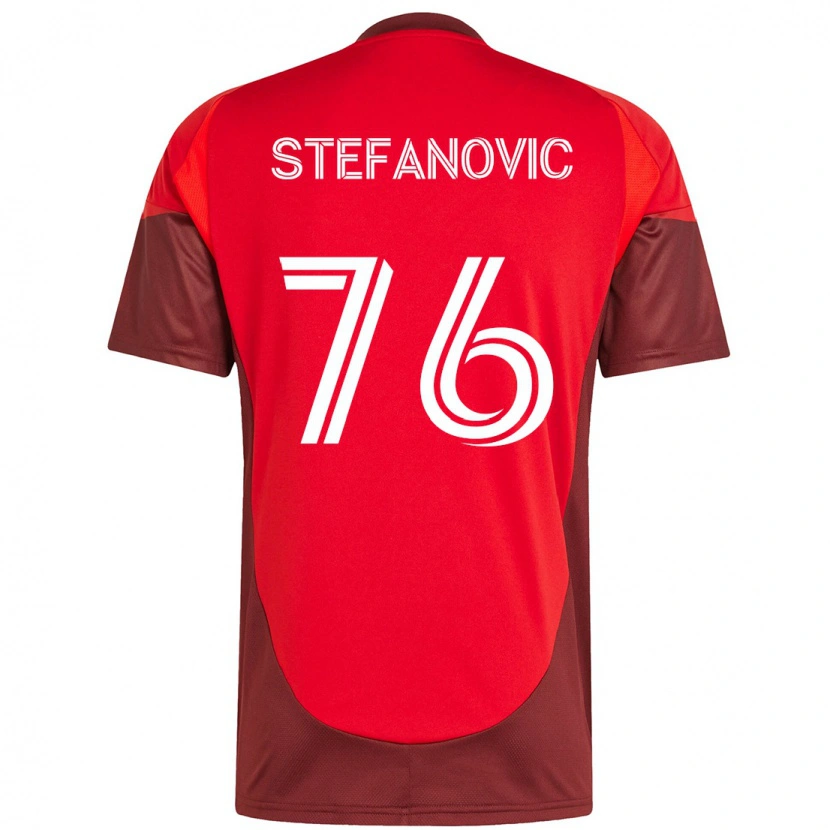 Danxen Herren Lazar Stefanovic #76 Rot Weiß Heimtrikot Trikot 2025/26 T-Shirt Schweiz