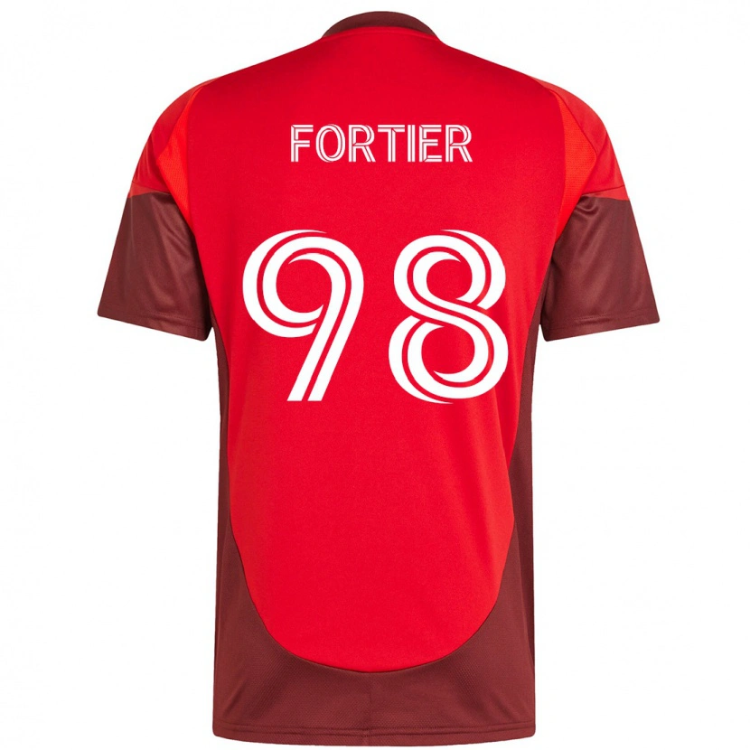 Danxen Herren Kristjan Fortier #98 Rot Weiß Heimtrikot Trikot 2025/26 T-Shirt Schweiz
