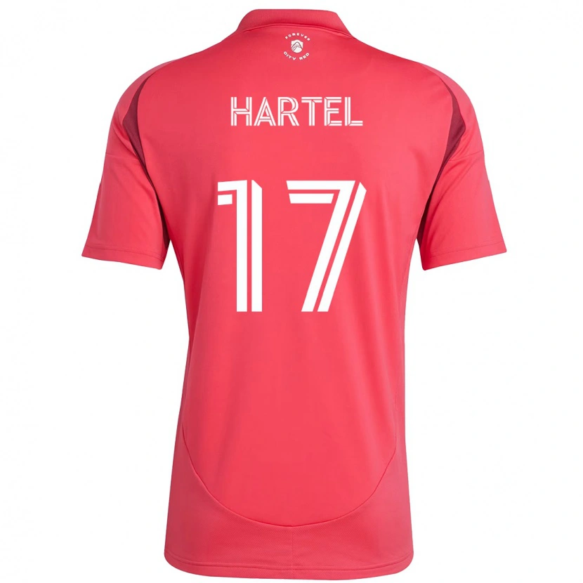 Danxen Herren Marcel Hartel #17 Magenta Weiß Heimtrikot Trikot 2025/26 T-Shirt Schweiz