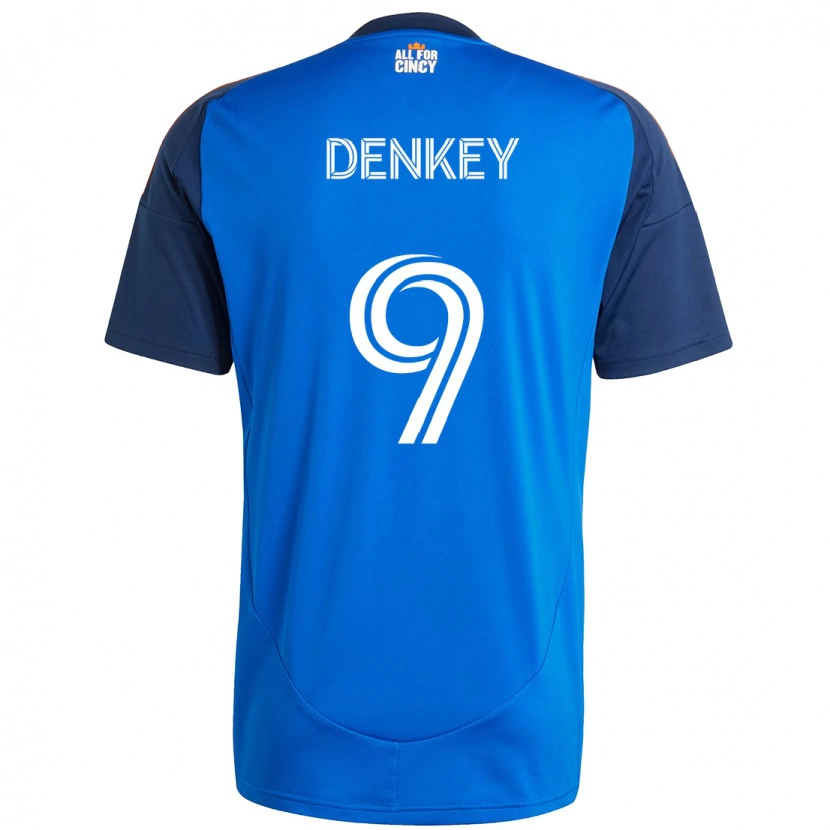 Danxen Herren Kévin Denkey #9 Weiß Blau Orange Heimtrikot Trikot 2025/26 T-Shirt Schweiz