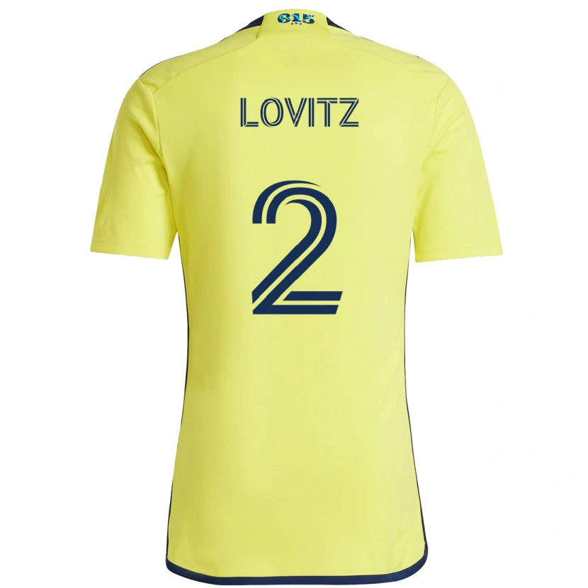 Danxen Herren Daniel Lovitz #2 Gelb Marineblau Heimtrikot Trikot 2025/26 T-Shirt Schweiz
