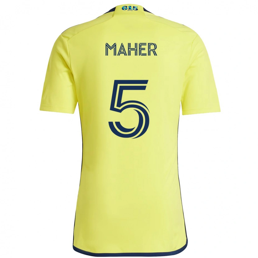 Danxen Herren Jack Maher #5 Gelb Marineblau Heimtrikot Trikot 2025/26 T-Shirt Schweiz