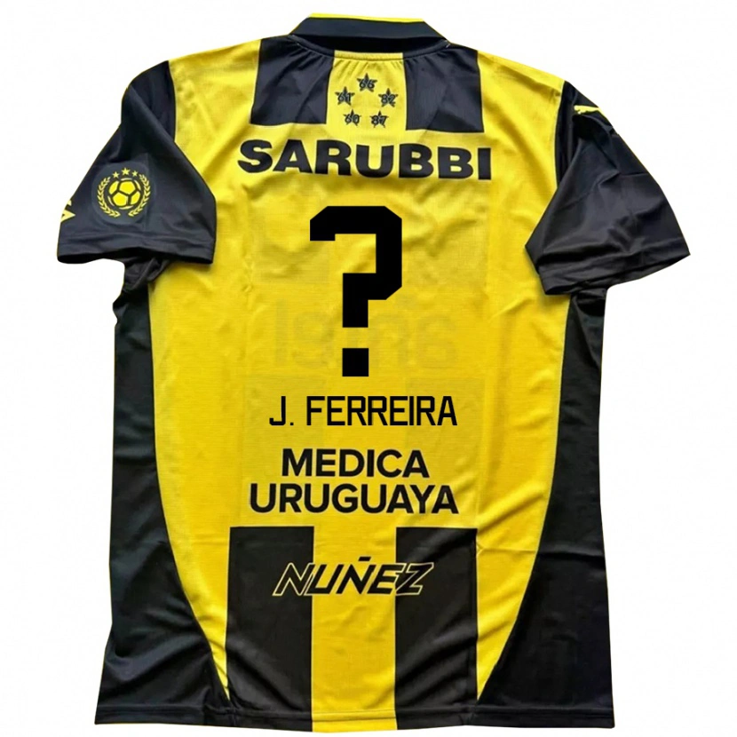 Danxen Herren Joaquín Ferreira #0 Schwarz Gelb Heimtrikot Trikot 2025/26 T-Shirt Schweiz