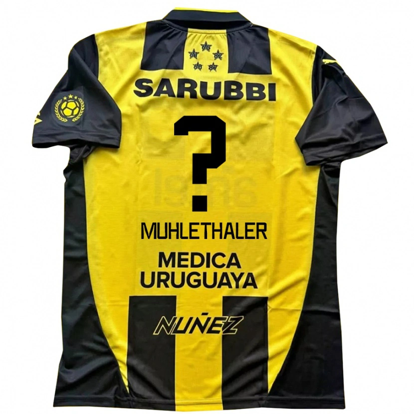 Danxen Herren Stiven Muhlethaler #0 Schwarz Gelb Heimtrikot Trikot 2025/26 T-Shirt Schweiz