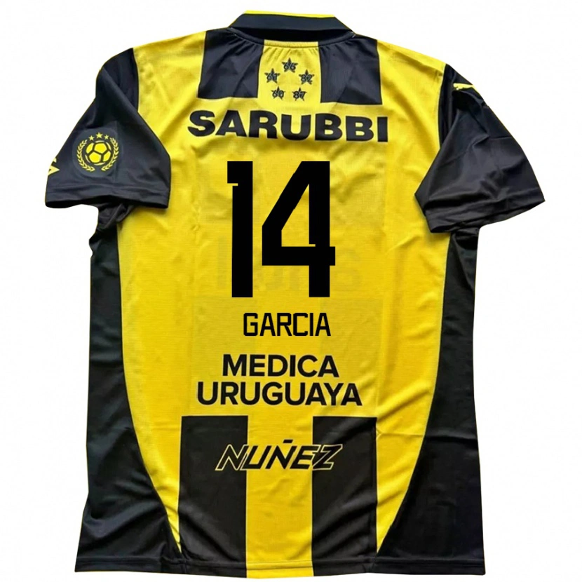Danxen Herren Damián García #14 Schwarz Gelb Heimtrikot Trikot 2025/26 T-Shirt Schweiz