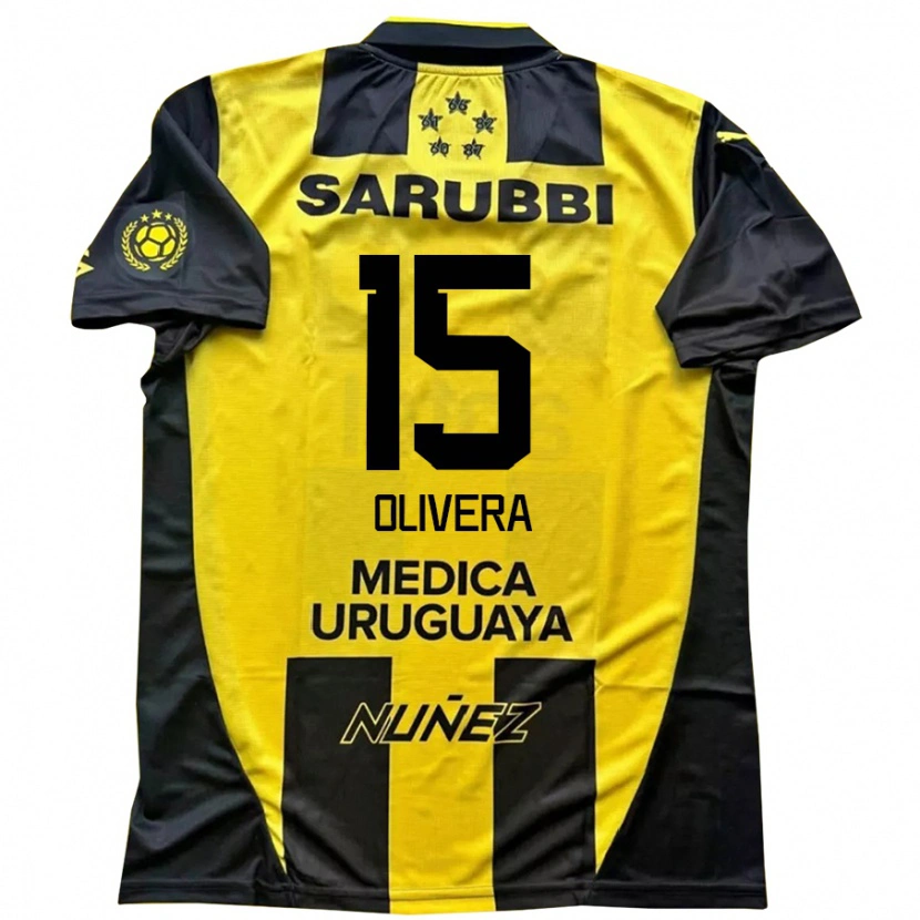 Danxen Herren Maximiliano Olivera #15 Schwarz Gelb Heimtrikot Trikot 2025/26 T-Shirt Schweiz