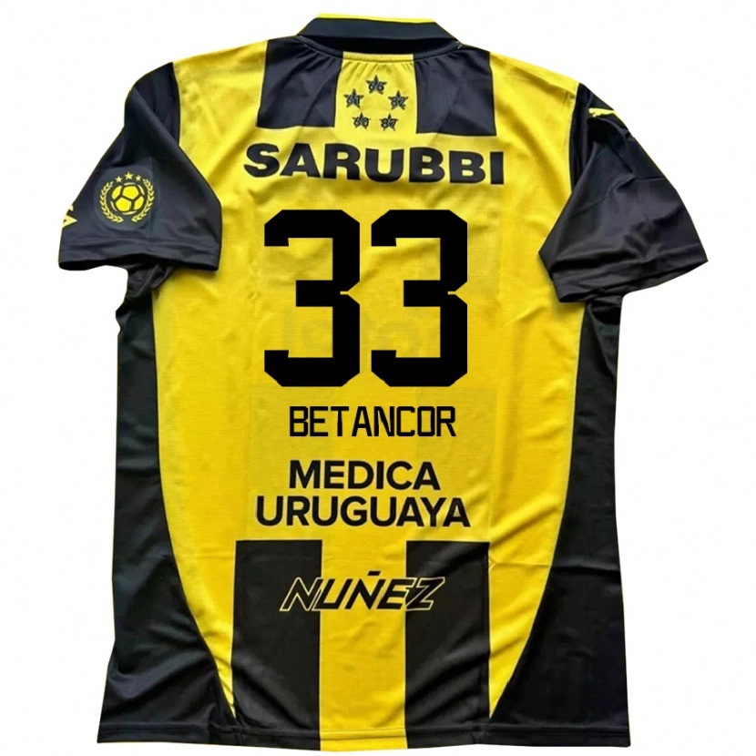 Danxen Herren Bruno Betancor #33 Schwarz Gelb Heimtrikot Trikot 2025/26 T-Shirt Schweiz