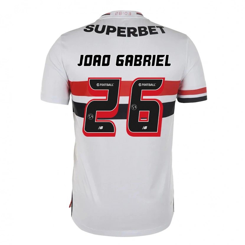 Danxen Herren João Gabriel #26 Rot Schwarz Weiß Heimtrikot Trikot 2025/26 T-Shirt Schweiz
