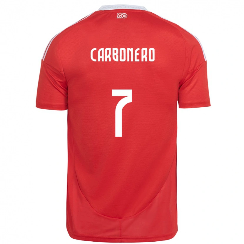 Danxen Herren Johan Carbonero #7 Weiß Rot Heimtrikot Trikot 2025/26 T-Shirt Schweiz