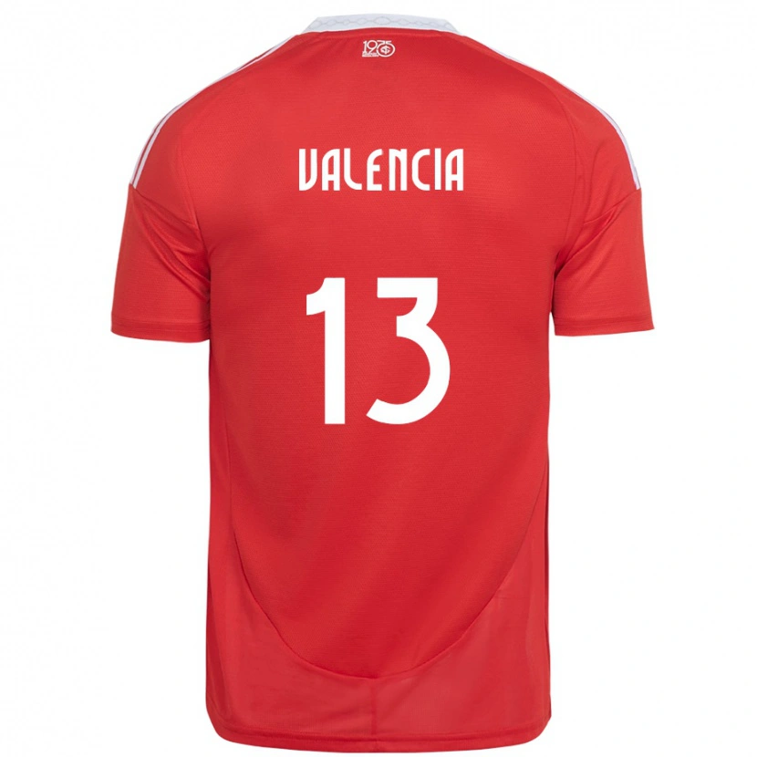 Danxen Herren Enner Valencia #13 Weiß Rot Heimtrikot Trikot 2025/26 T-Shirt Schweiz