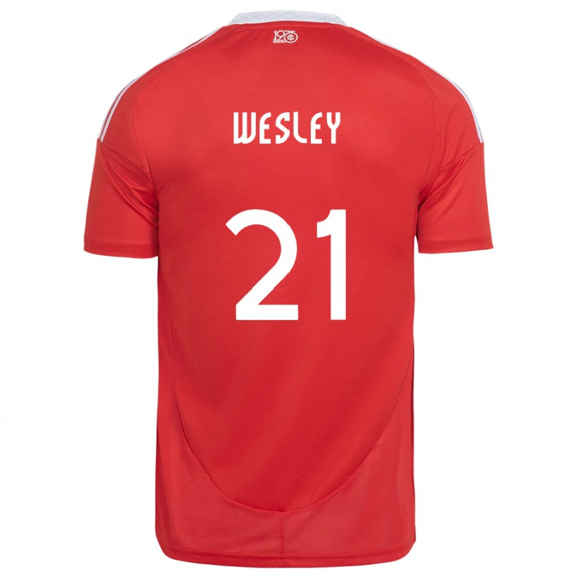 Danxen Herren Wesley #21 Weiß Rot Heimtrikot Trikot 2025/26 T-Shirt Schweiz