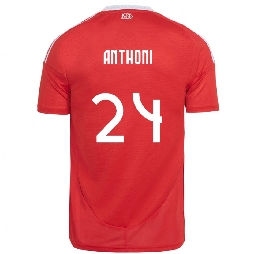Danxen Herren Anthoni #24 Weiß Rot Heimtrikot Trikot 2025/26 T-Shirt Schweiz