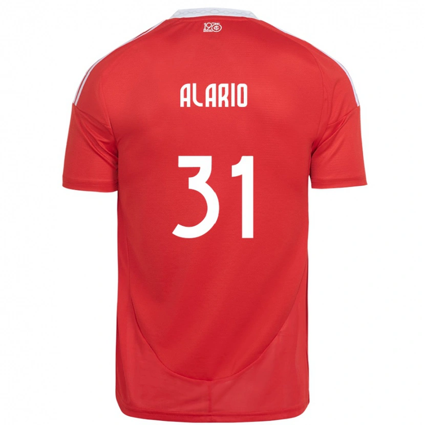 Danxen Herren Lucas Alario #31 Weiß Rot Heimtrikot Trikot 2025/26 T-Shirt Schweiz