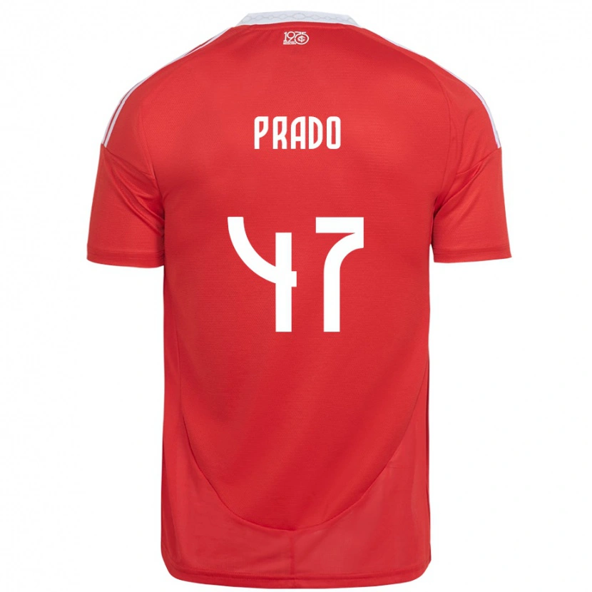 Danxen Herren Gustavo Prado #47 Weiß Rot Heimtrikot Trikot 2025/26 T-Shirt Schweiz