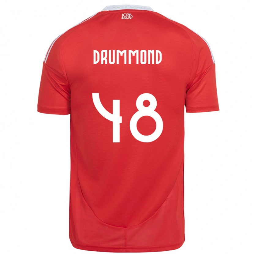 Danxen Herren Lucca Drummond #48 Weiß Rot Heimtrikot Trikot 2025/26 T-Shirt Schweiz
