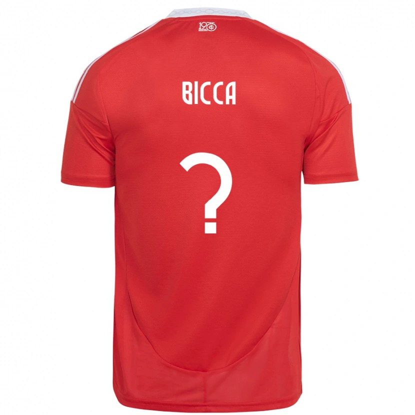Danxen Herren Leo Bicca #0 Weiß Rot Heimtrikot Trikot 2025/26 T-Shirt Schweiz