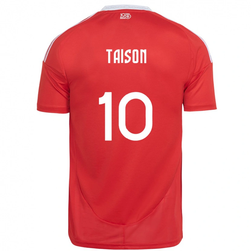 Danxen Herren Taison #10 Weiß Rot Heimtrikot Trikot 2025/26 T-Shirt Schweiz