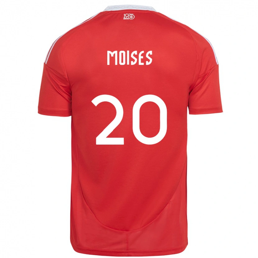 Danxen Herren Moises #20 Weiß Rot Heimtrikot Trikot 2025/26 T-Shirt Schweiz