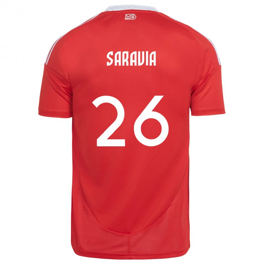Danxen Herren Saravia #26 Weiß Rot Heimtrikot Trikot 2025/26 T-Shirt Schweiz