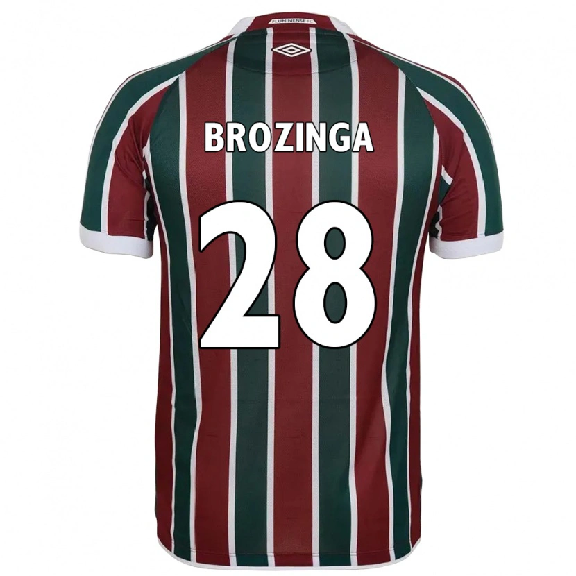 Danxen Herren Nay Brozinga #28 Weiß Grün Kastanienbraun Heimtrikot Trikot 2025/26 T-Shirt Schweiz