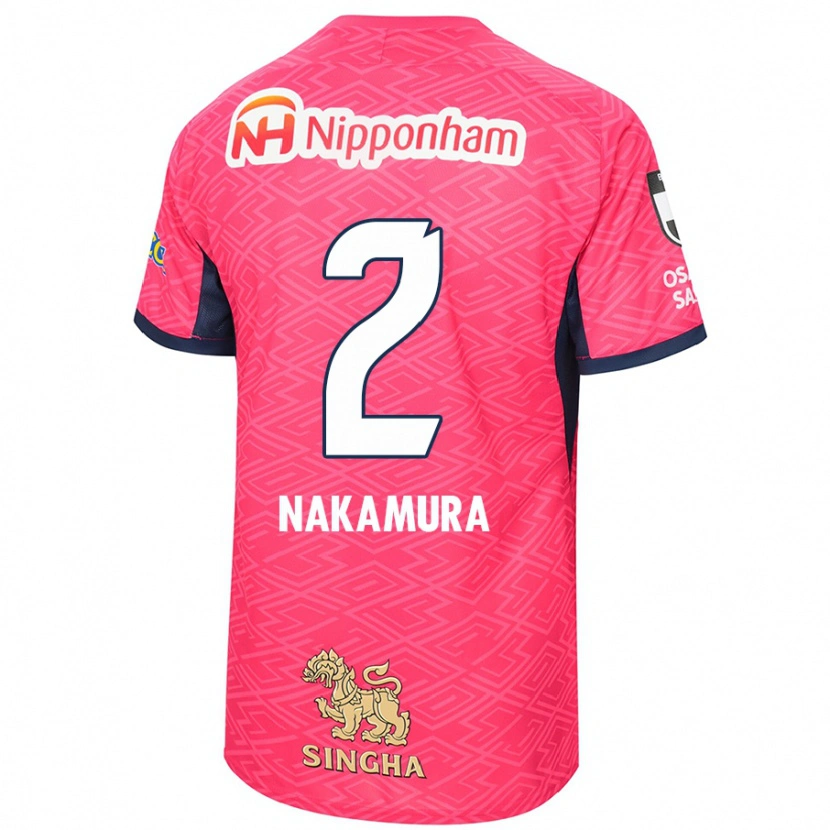 Danxen Herren Takumi Nakamura #2 Weiß Sakura Rosa Heimtrikot Trikot 2025/26 T-Shirt Schweiz