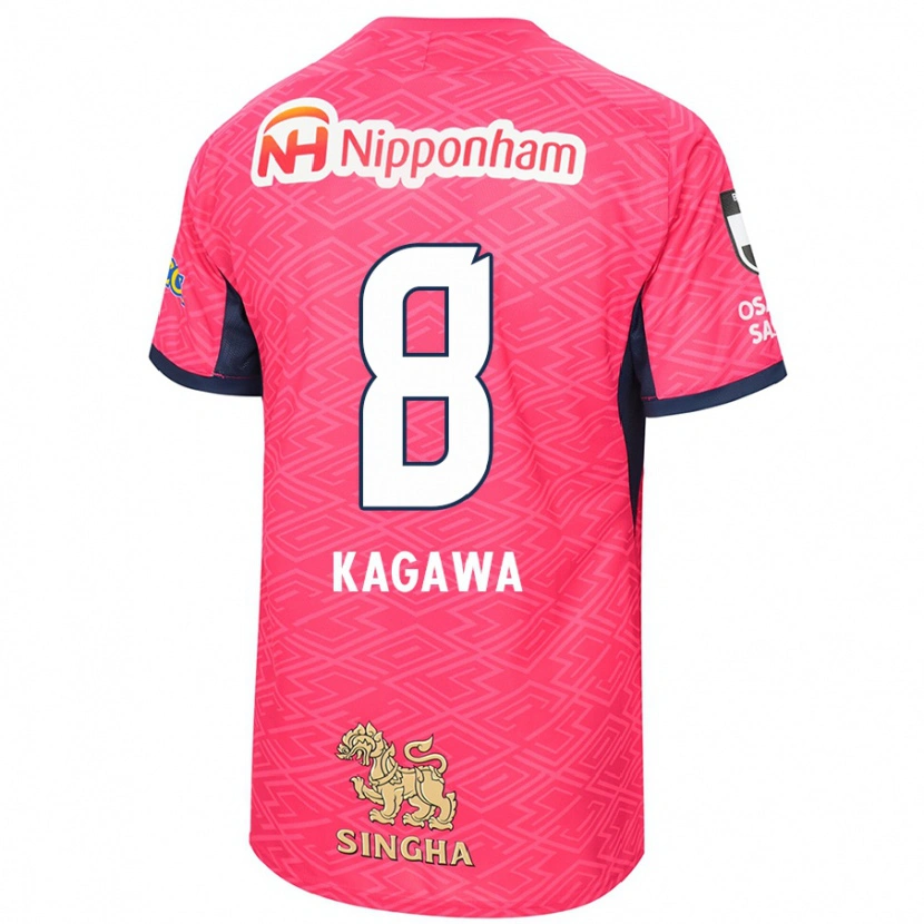 Danxen Herren Shinji Kagawa #8 Weiß Sakura Rosa Heimtrikot Trikot 2025/26 T-Shirt Schweiz