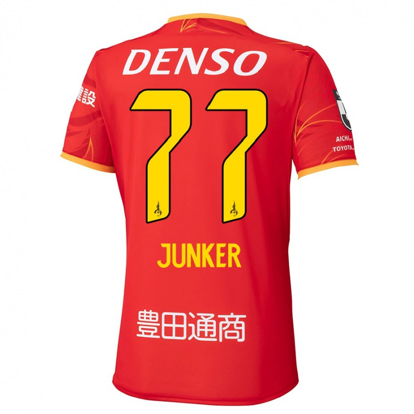 Danxen Herren Kasper Junker #77 Weiß Rot Heimtrikot Trikot 2025/26 T-Shirt Schweiz