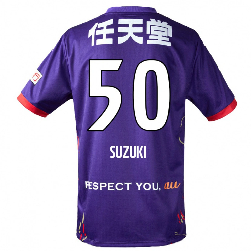 Danxen Herren Yoshinori Suzuki #50 Weiß Lila Schwarz Heimtrikot Trikot 2025/26 T-Shirt Schweiz