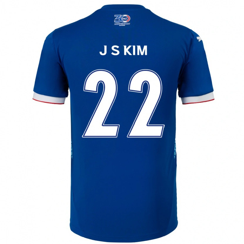 Danxen Herren Sang-Jun Kim #22 Weiß Königsblau Heimtrikot Trikot 2025/26 T-Shirt Schweiz