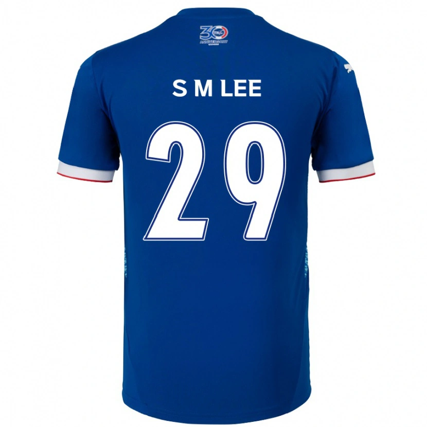 Danxen Herren Sang-Min Lee #29 Weiß Königsblau Heimtrikot Trikot 2025/26 T-Shirt Schweiz