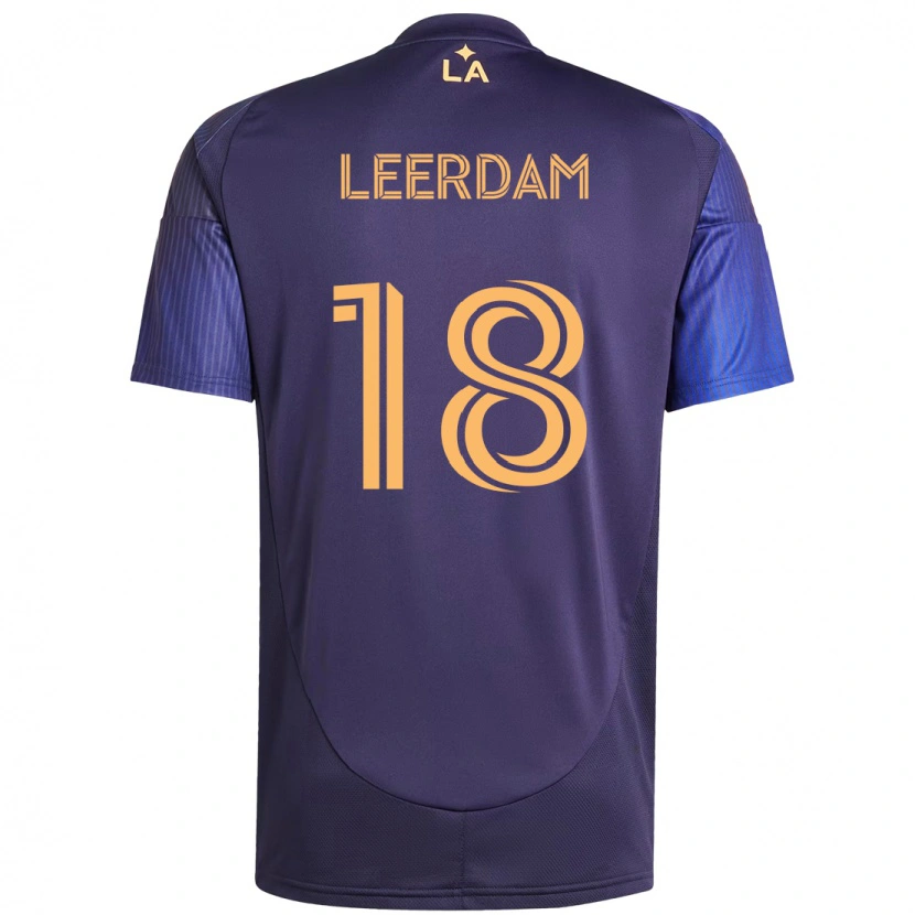 Danxen Herren Kelvin Leerdam #18 Lila Blau Auswärtstrikot Trikot 2025/26 T-Shirt Schweiz