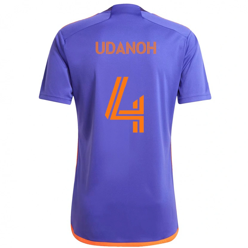 Danxen Herren Iffy Udanoh #4 Orange Weiß Auswärtstrikot Trikot 2025/26 T-Shirt Schweiz