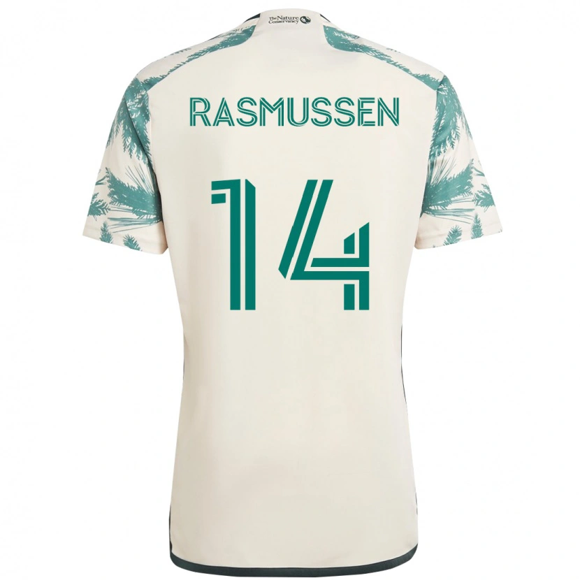 Danxen Herren Justin Rasmussen #14 Beige Grün Auswärtstrikot Trikot 2025/26 T-Shirt Schweiz