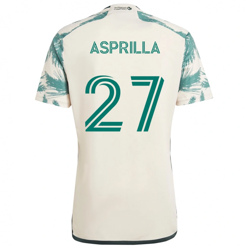Danxen Herren Dairon Asprilla #27 Beige Grün Auswärtstrikot Trikot 2025/26 T-Shirt Schweiz