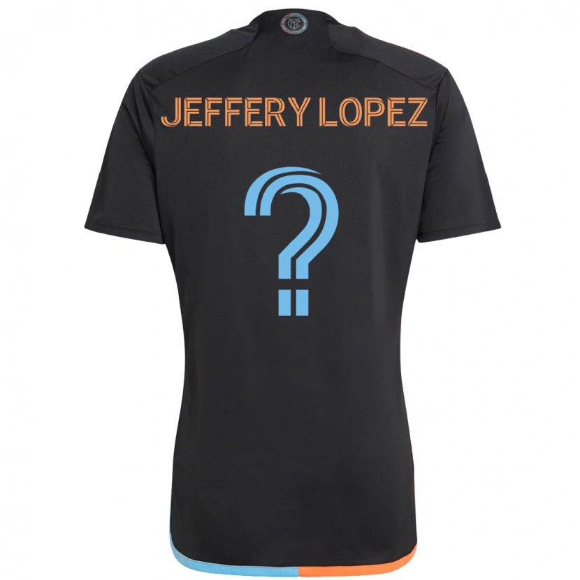 Danxen Herren Jeffery López #0 Schwarz Blau Orange Auswärtstrikot Trikot 2025/26 T-Shirt Schweiz