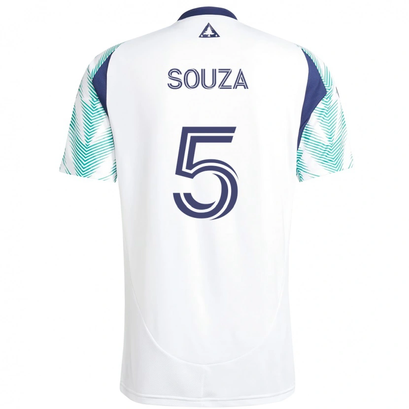 Danxen Herren Victor Souza #5 Weiß Blau Auswärtstrikot Trikot 2025/26 T-Shirt Schweiz